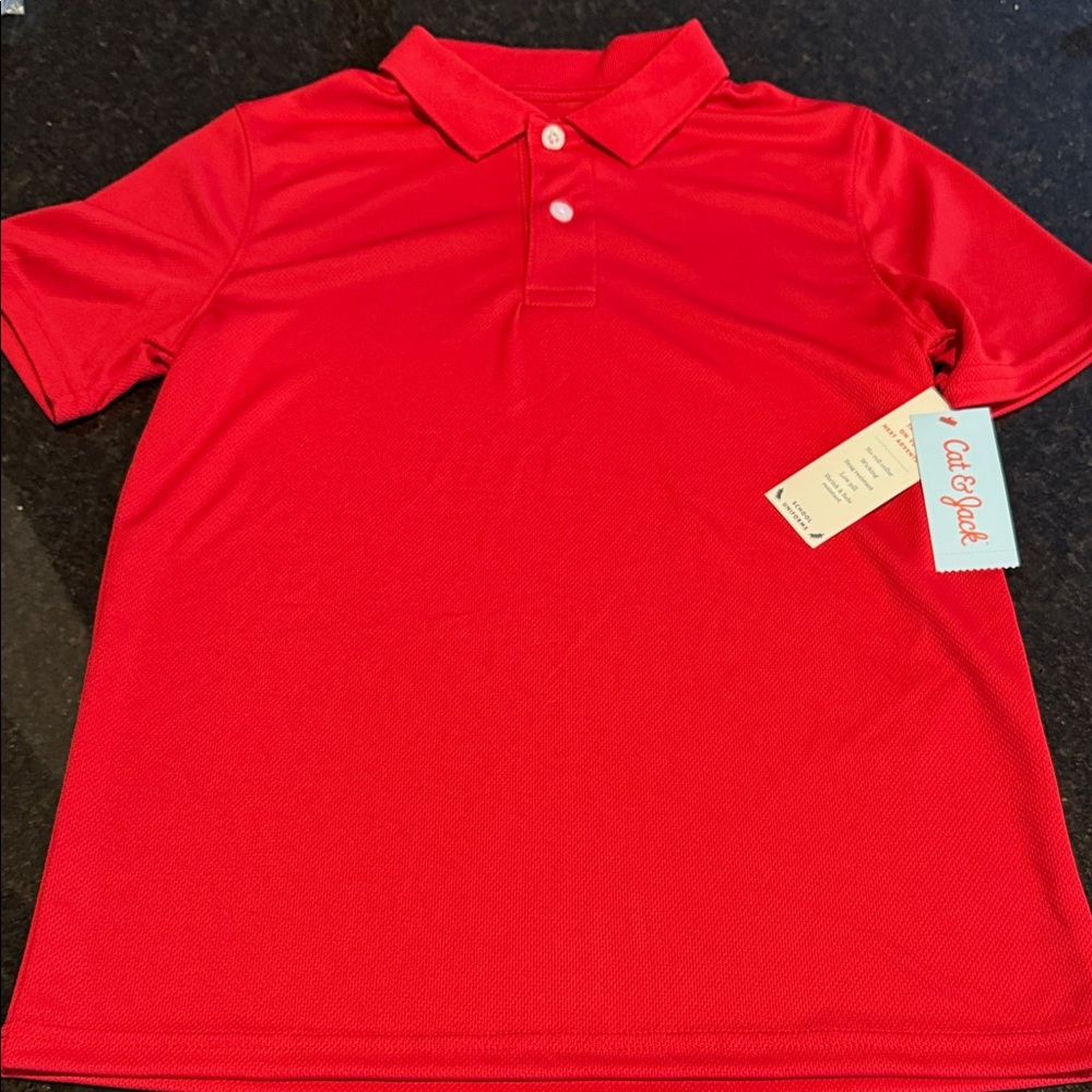 Cat & Jack Vibrant Red Polo Shirt for Kids